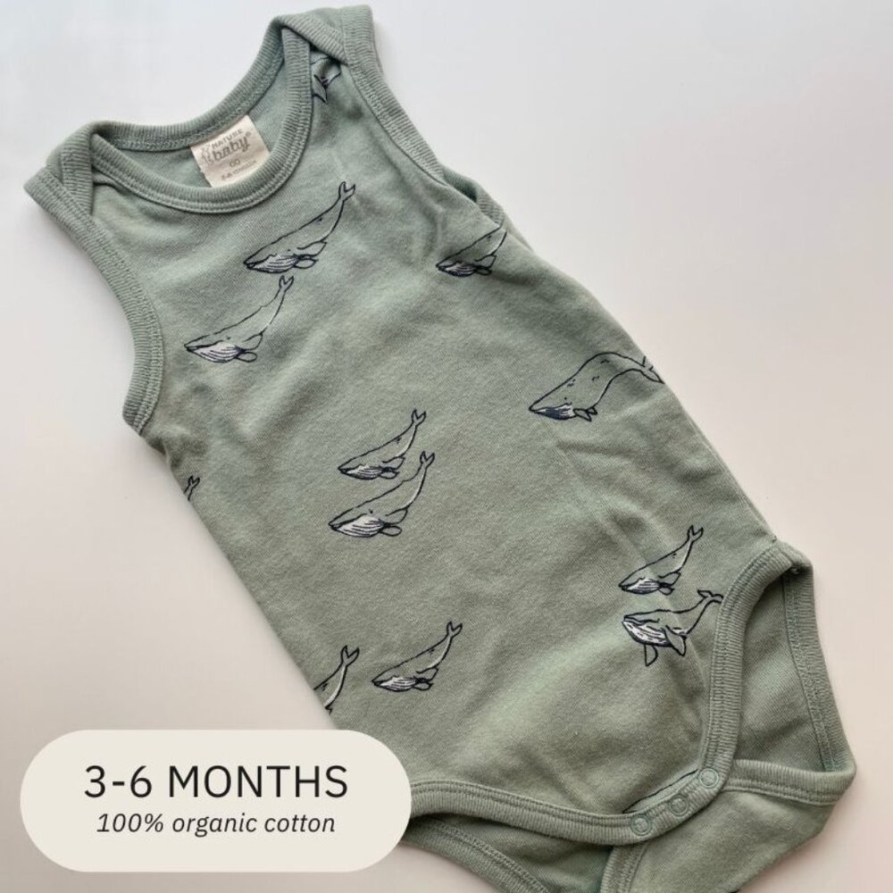 Nature Baby Cotton Singlet Bodysuit (3-6 Months)
